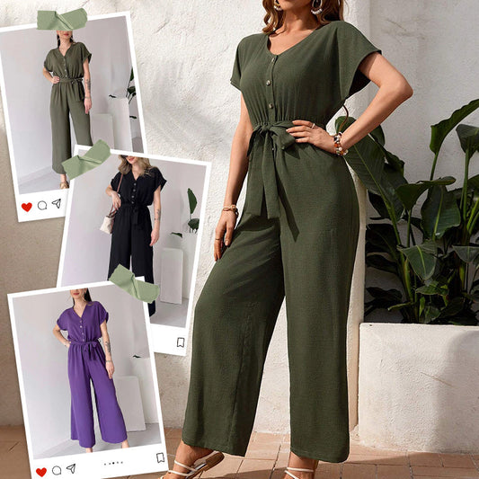 🌸Mono sencillo de mujer con escote redondo-ES