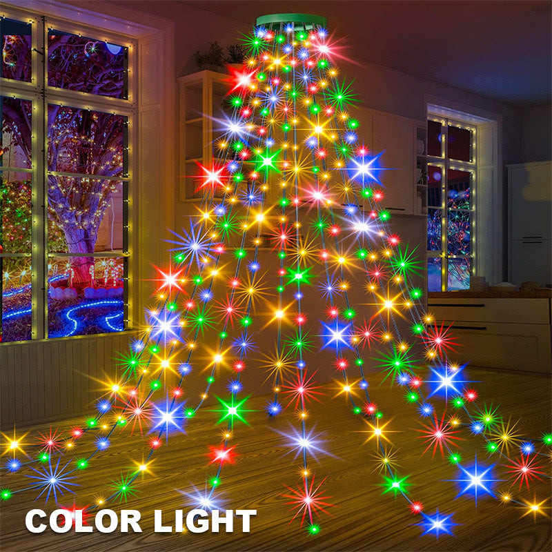 🎄 Luz LED para árbol de Navidad en forma de estrella de cinco puntas 🎄-ES