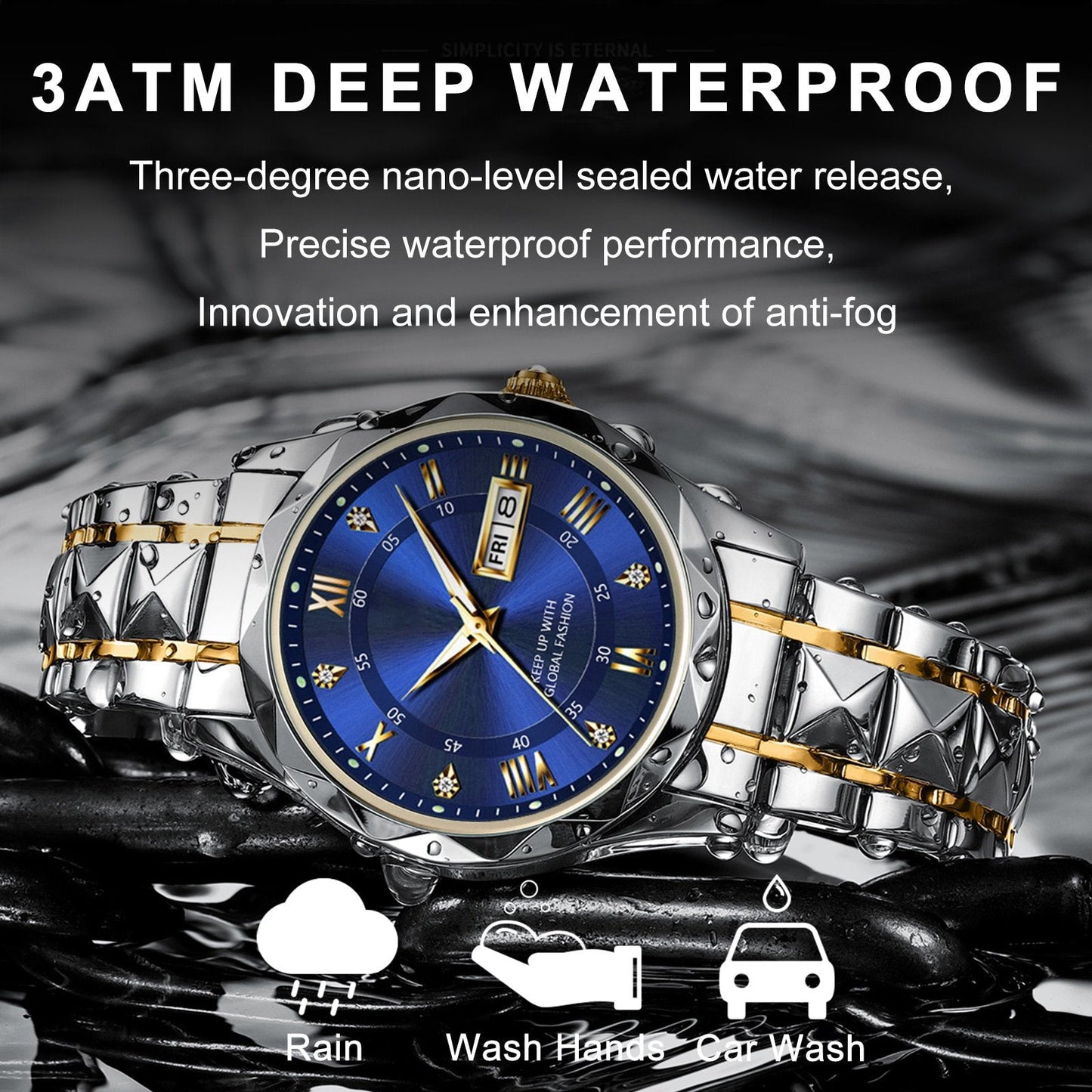 ⌚Reloj de pulsera para hombre resistente al agua con luminiscencia.-ES