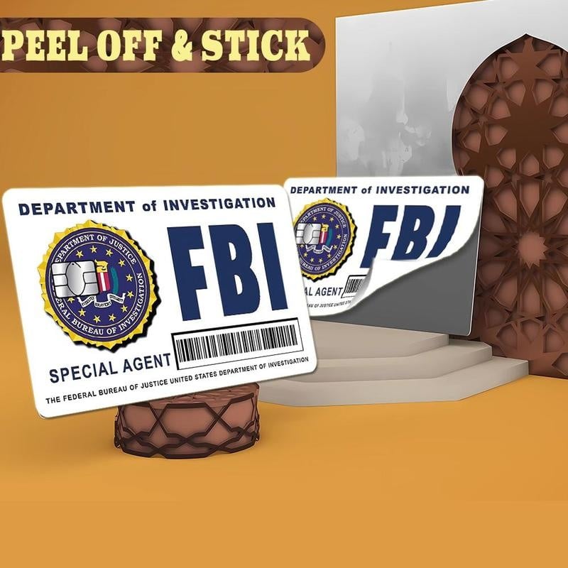 Paquete de diseños de cartas de agente secreto: diseños del FBI/ICE • Pegatinas de cosplay y regalo-ES