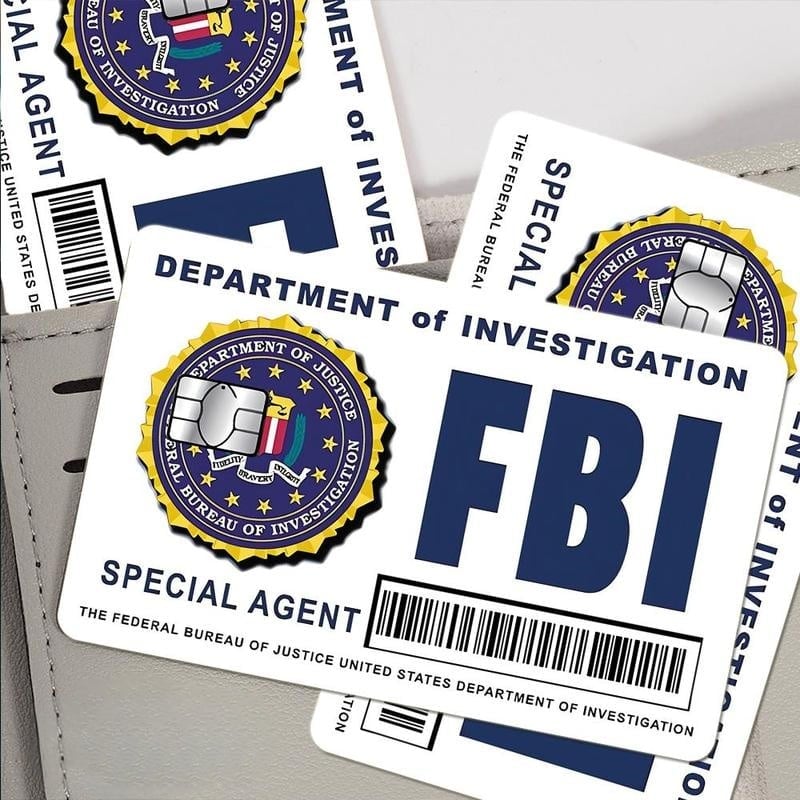 Paquete de diseños de cartas de agente secreto: diseños del FBI/ICE • Pegatinas de cosplay y regalo-ES