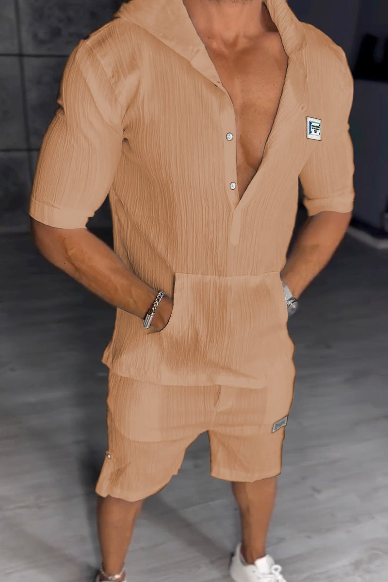 Extraordinario conjunto de dos piezas con capucha para hombre-ES
