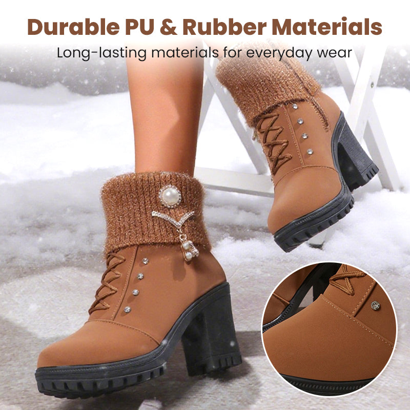 🔥VENTA CALIENTE - 59% DE DESCUENTO - Botas de mujer gruesas y cálidas con tacones gruesos-ES