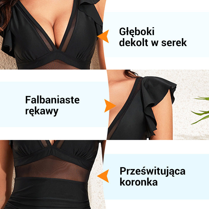 Traje de baño de una pieza de encaje sexy-ES