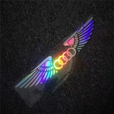 3D angelo sparnų lazerinis automobilio lipdukas ✧4 vnt.✧-LT
