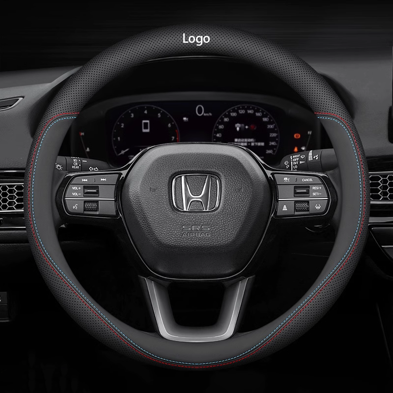 Funda de volante de cuero napa de primera calidad: comodidad lujosa, construcción transpirable y durabilidad durante todo el año-ES