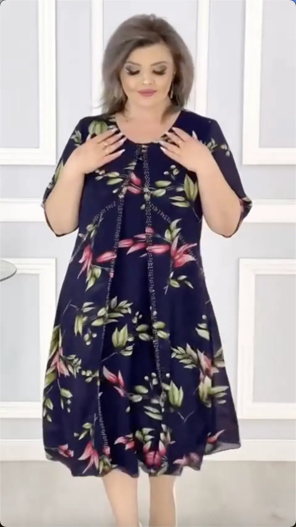 🌸2025 nuevos vestidos de gasa estampados de moda-ES