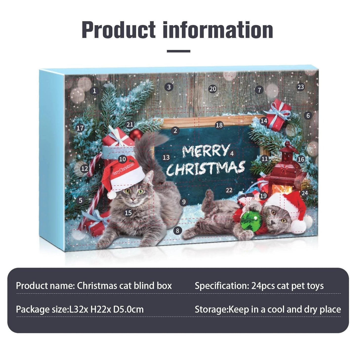 🏆¡Oferta especial!⚡ Calendario de Adviento 2025: Set de cuenta atrás para Navidad con plumas de gato. Un juguete interactivo de 24 días para amantes de los gatos.-ES