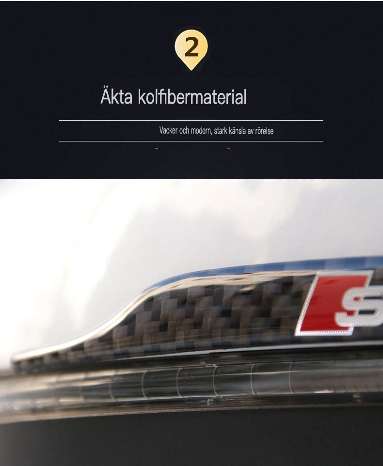 Nalepka za ogledalo iz karbonskih vlaken z zaščito pred udarci in logotipom-SI