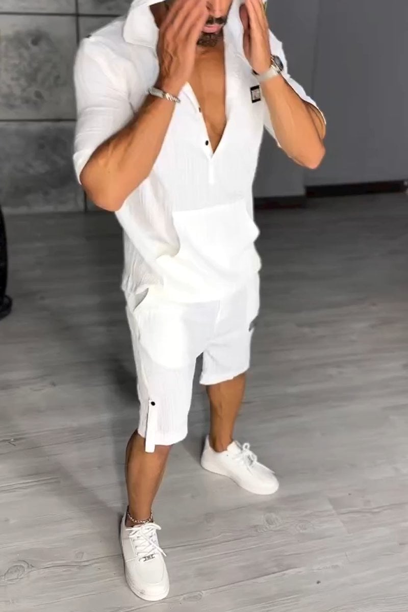 Extraordinario conjunto de dos piezas con capucha para hombre-ES