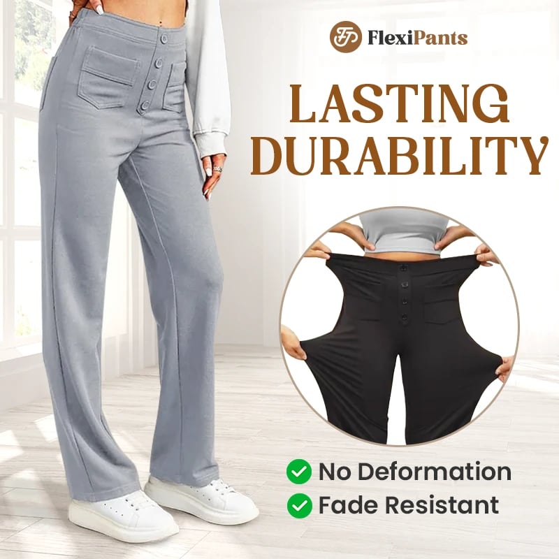 🔥49% DE DESCUENTO - 🔥- Pantalones casuales elásticos de cintura alta para mujer-ES