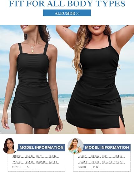 š„šBaƱadores tankini de dos piezas para mujer con efecto adelgazante del vientre-ES