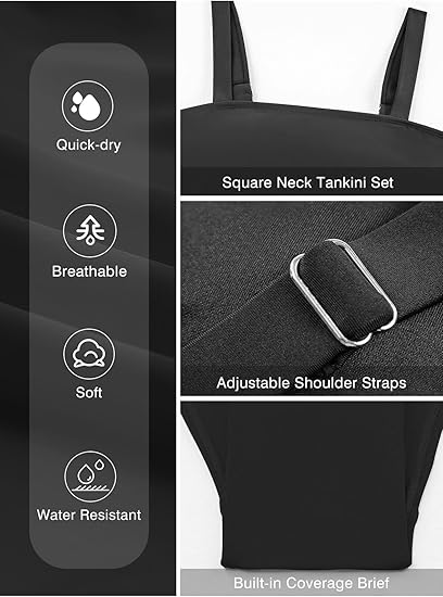 š„šBaƱadores tankini de dos piezas para mujer con efecto adelgazante del vientre-ES
