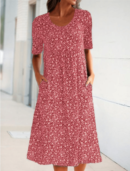 🎁2025 Hot New Year Sale🎁 Vestido casual de mujer con escote en punta (8 colores con bolsillos).