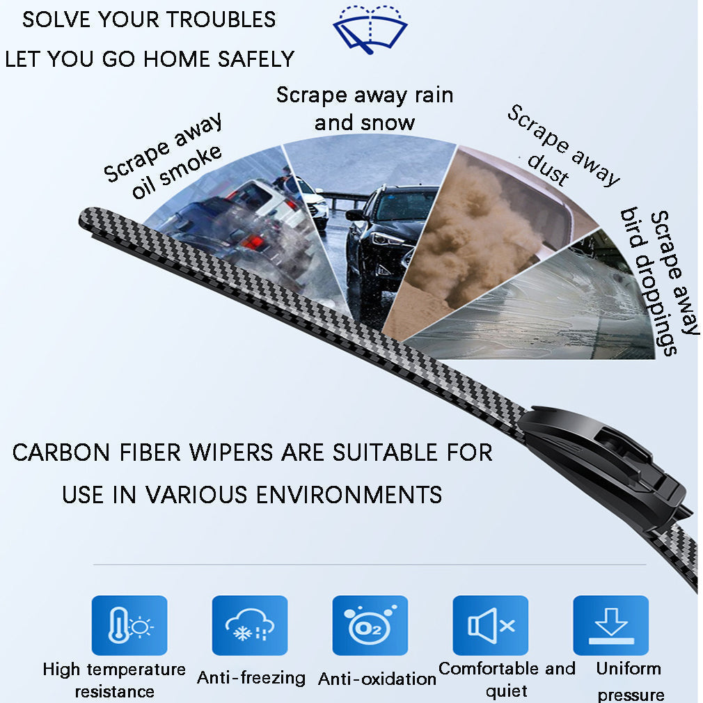 Limpiaparabrisas de fibra de carbono silenciosos y sin huesos-ES