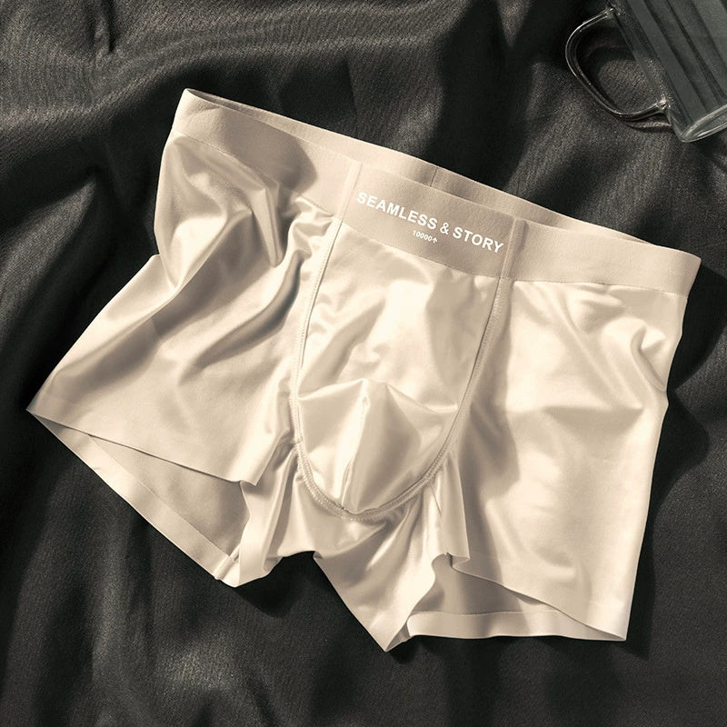(3 kosi) Elegantne moške boksarice Ice Silk znamke Mulberry Silk z antimikrobnim učinkom-SI