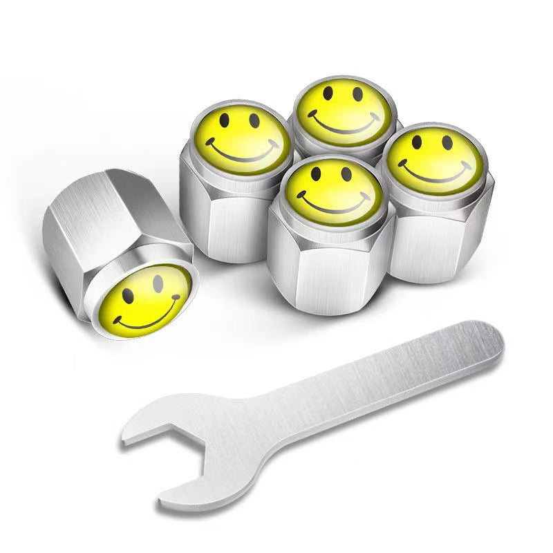 🔥Tapones de válvulas para neumáticos de coche (5 uds + 1 llave)-ES