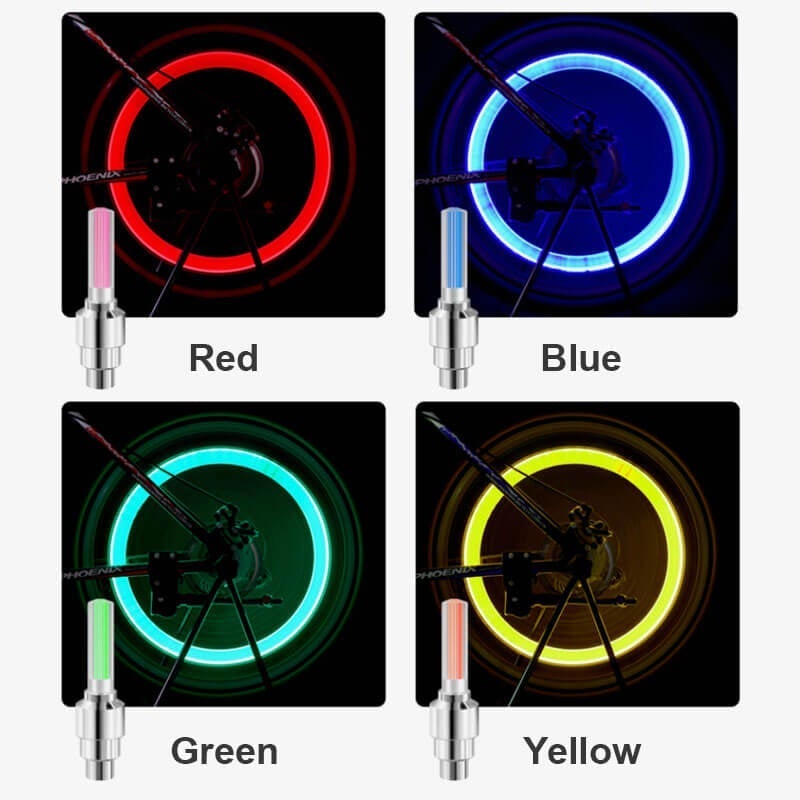 🌈 💡 Vodoodporne LED luči za kolesa 【✨ 1+3 brezplačno】-SI
