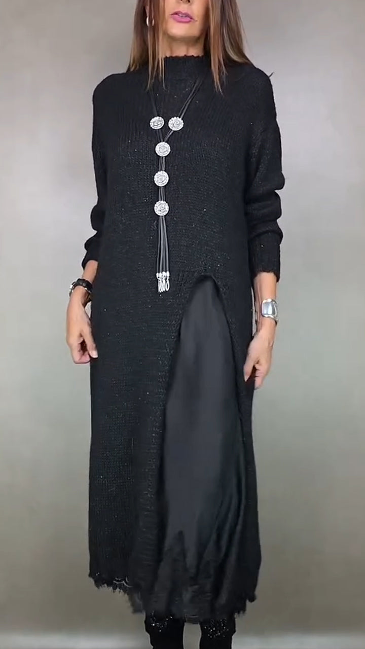 Vestido interior de mujer con tirantes + traje casual tipo bata-ES