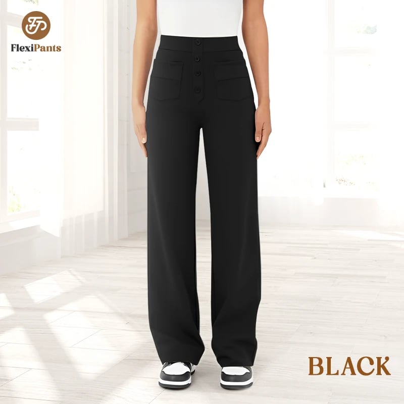 🔥49% DE DESCUENTO - 🔥- Pantalones casuales elásticos de cintura alta para mujer-ES