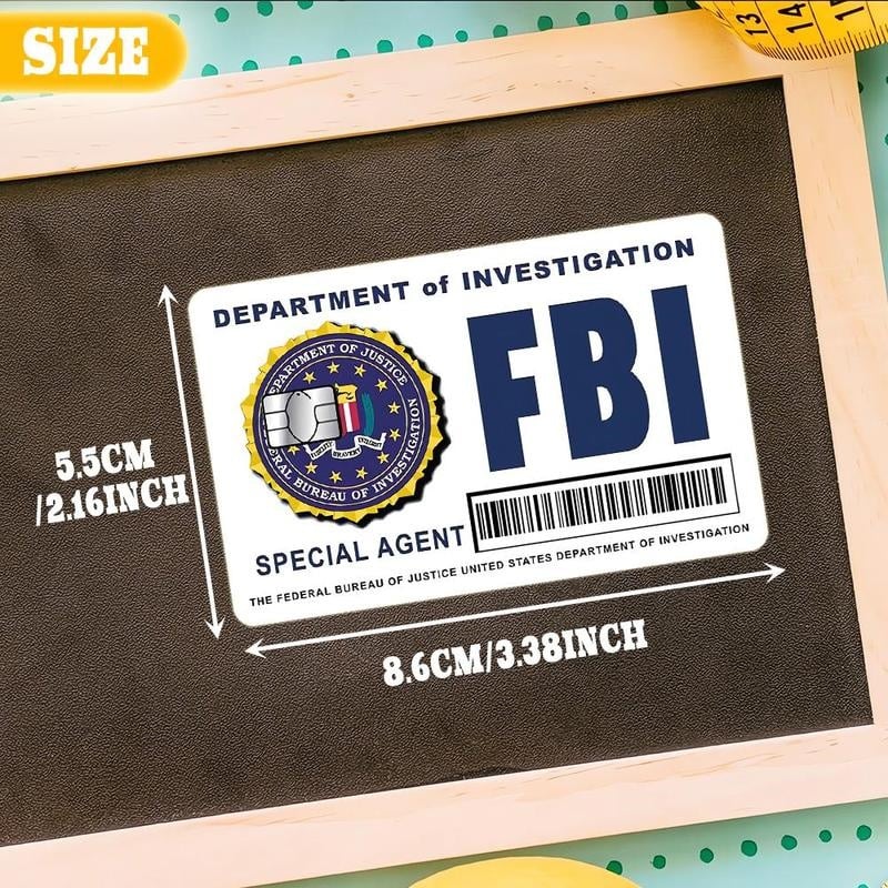 Paquete de diseños de cartas de agente secreto: diseños del FBI/ICE • Pegatinas de cosplay y regalo-ES