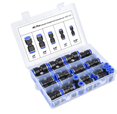 Σετ πνευματικών συνδέσμων για σωλήνες αέρα 1/4 ιντσών με σύνδεση push-to-connect ⚡🔧