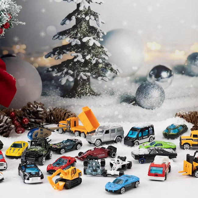 š„PÄdÄjÄ diena ar 50% atlaidi - šš2026. gada ZiemassvÄtku Adventes kalendÄrs | āØ24 dienu atpakaļskaitīŔanas kalendÄrs ā diecast automaŔīnu komplekts-LV