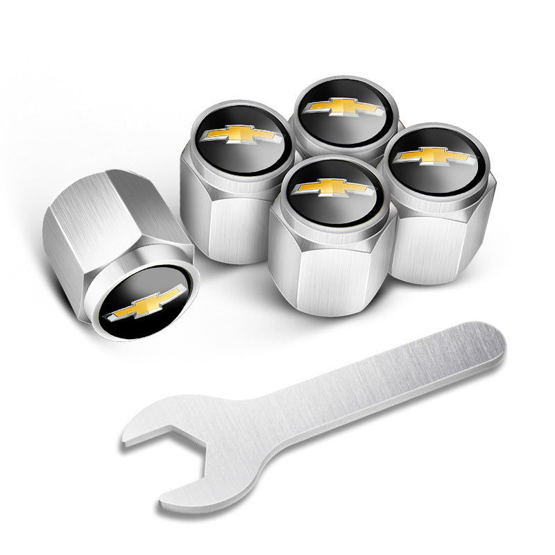 🔥Tapones de válvulas para neumáticos de coche (5 uds + 1 llave)-ES