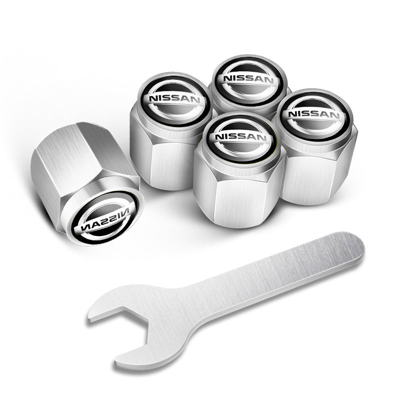 🔥Tapones de válvulas para neumáticos de coche (5 uds + 1 llave)-ES