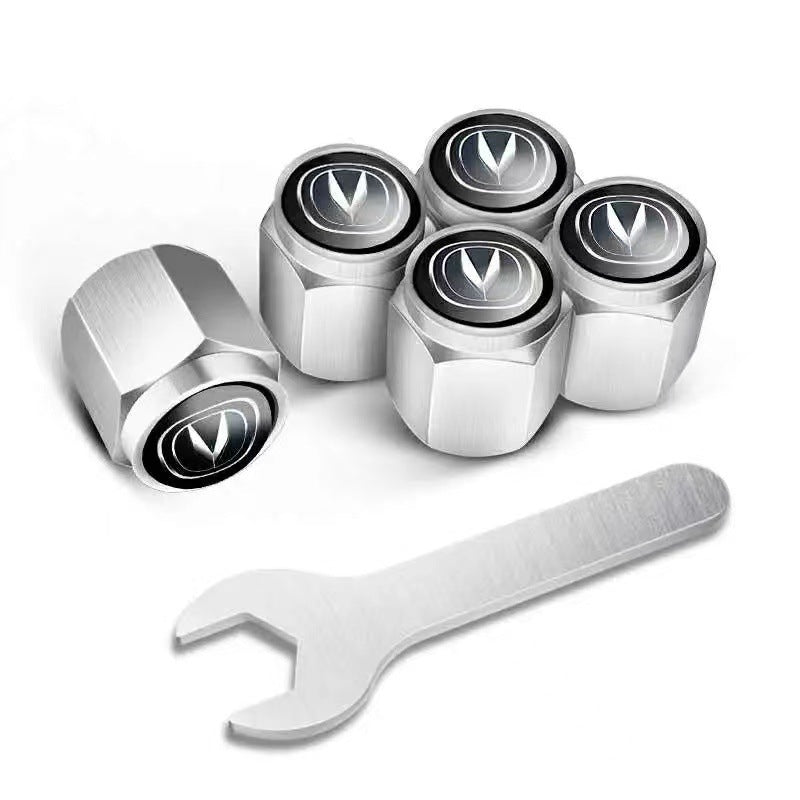🔥Tapones de válvulas para neumáticos de coche (5 uds + 1 llave)-ES