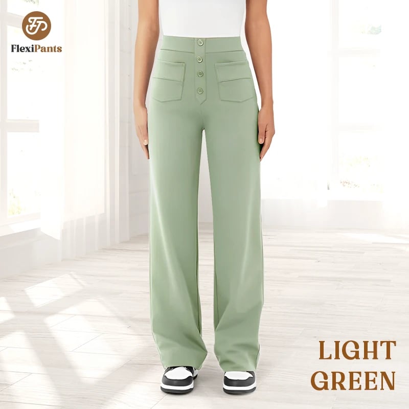 🔥49% DE DESCUENTO - 🔥- Pantalones casuales elásticos de cintura alta para mujer-ES