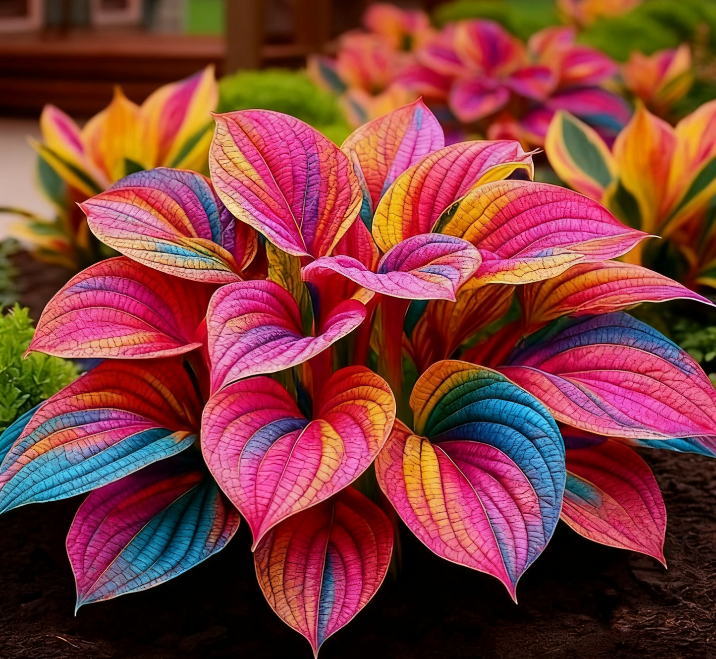 🔥🌌 Magia de jardín que brilla en la oscuridad: semillas de hosta raras con llamas de color azul intenso-ES