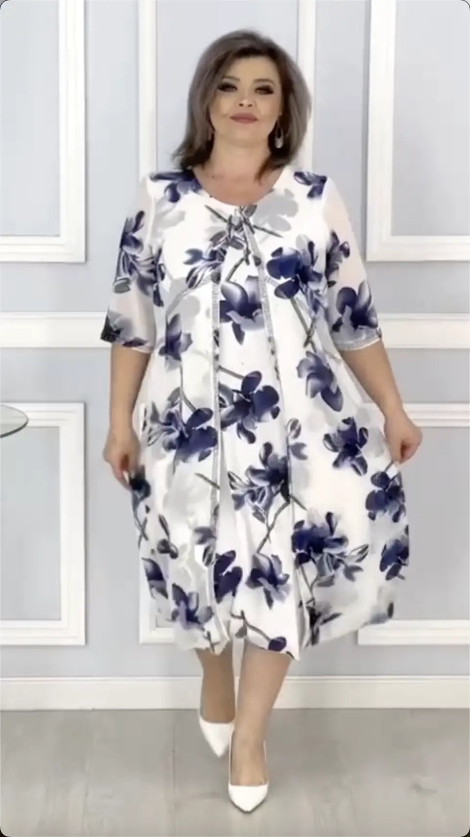 🌸2025 nuevos vestidos de gasa estampados de moda-ES