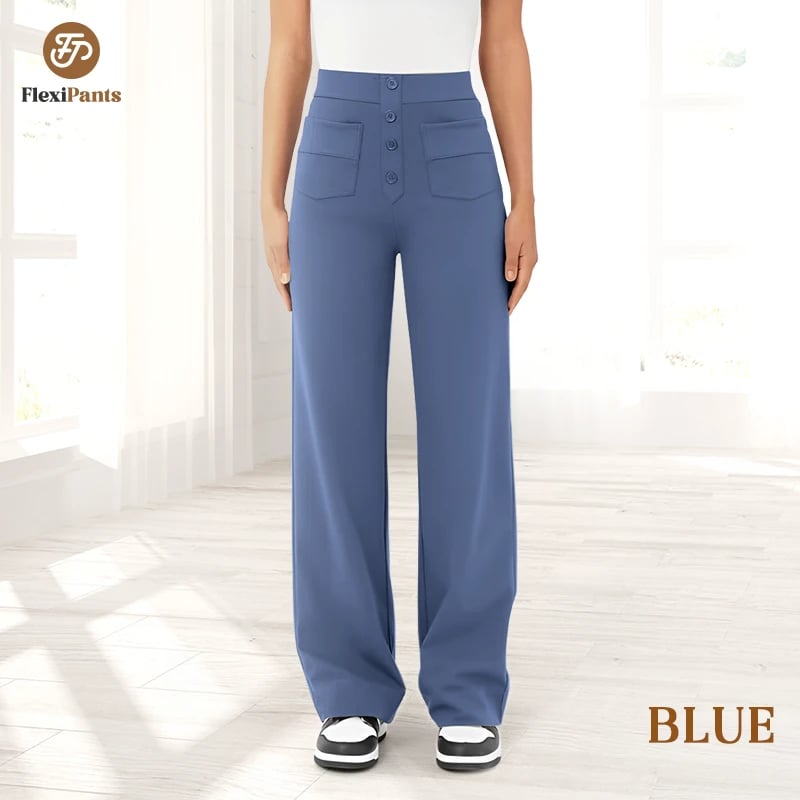 🔥49% DE DESCUENTO - 🔥- Pantalones casuales elásticos de cintura alta para mujer-ES