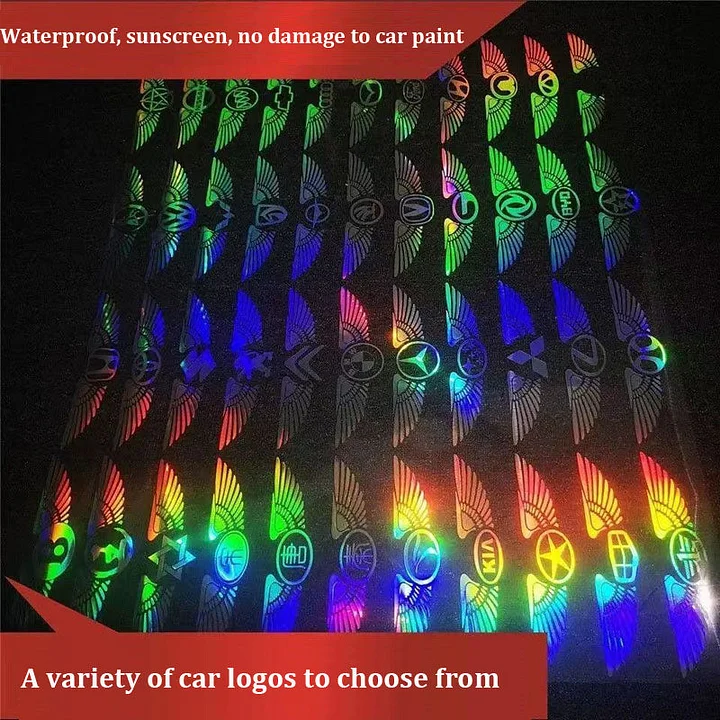3D angelo sparnų lazerinis automobilio lipdukas ✧4 vnt.✧-LT