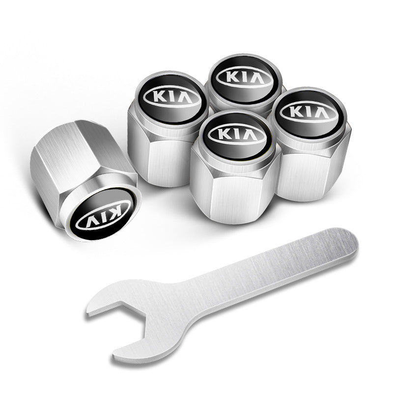🔥Tapones de válvulas para neumáticos de coche (5 uds + 1 llave)-ES