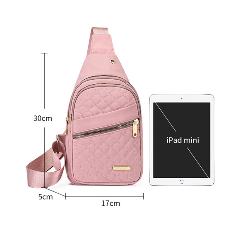 đ„Bolso de pecho con cremallera y mĂșltiples bolsillos-ES