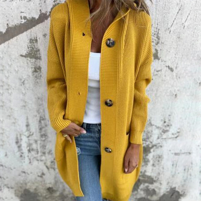 Cárdigan con capucha y botones para mujer-ES