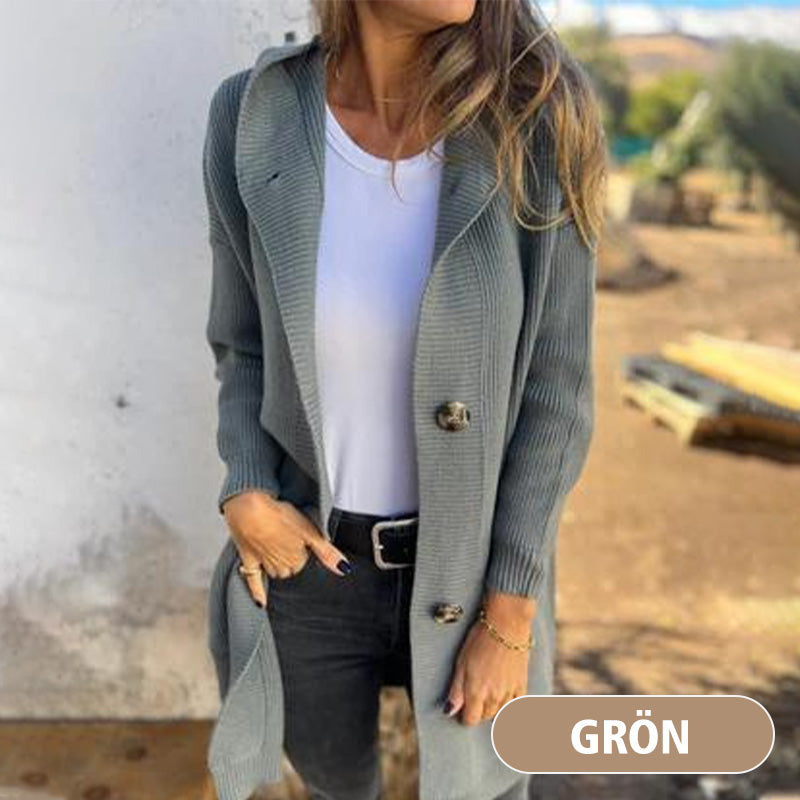 Cárdigan con capucha y botones para mujer-ES