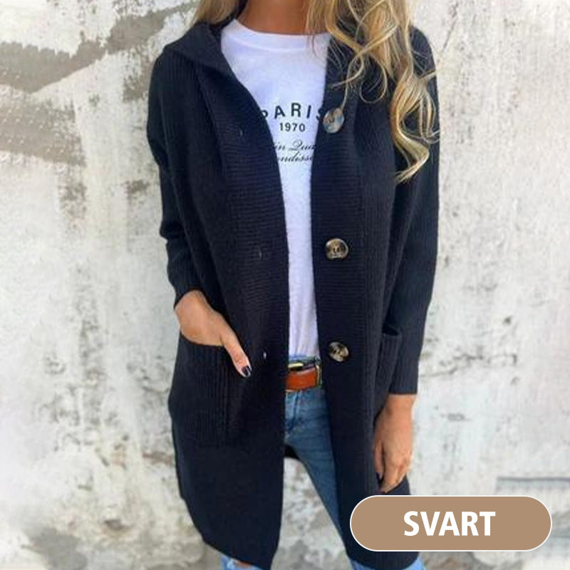 Cárdigan con capucha y botones para mujer-ES