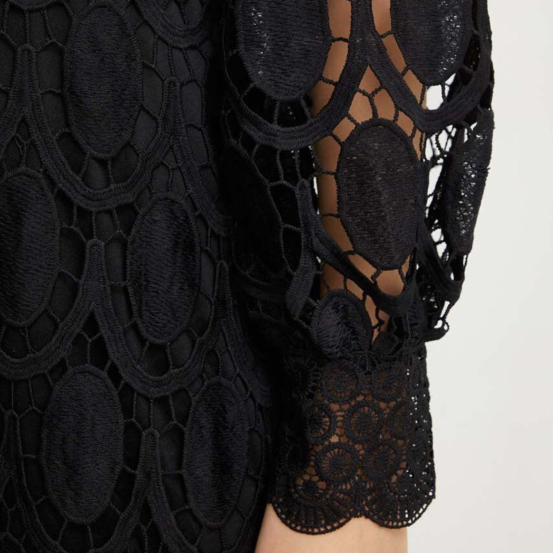 🛍️Elegante vestido de encaje para mujer con mangas largas-ES