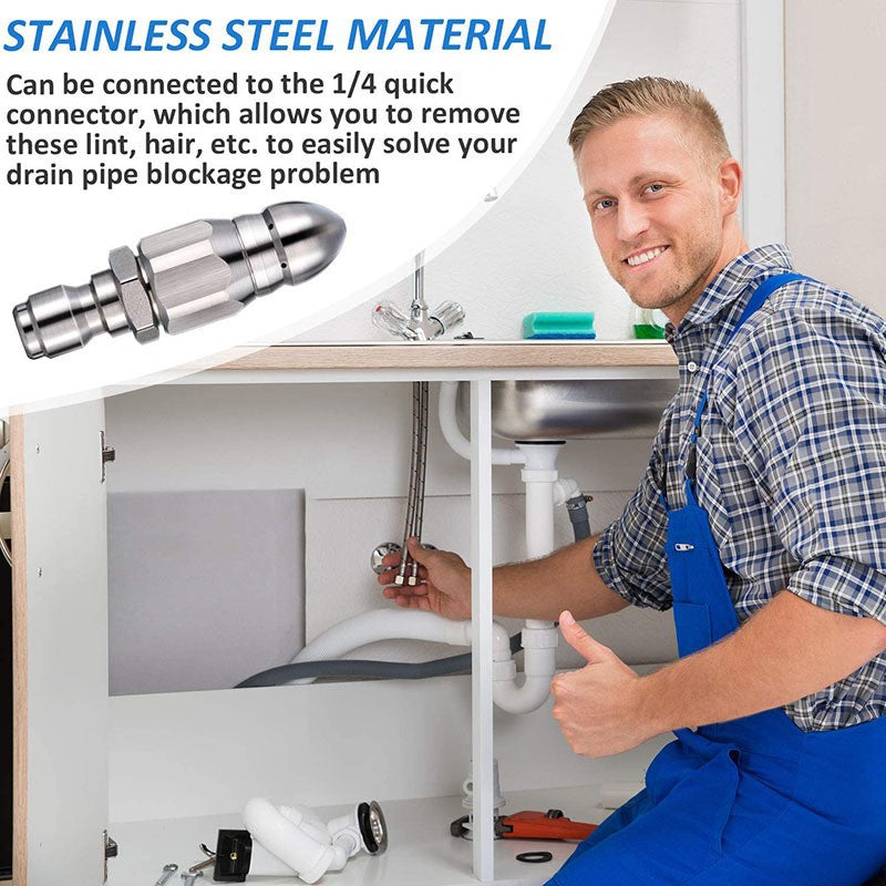 💝Ισχυρό ακροφύσιο για καθαρισμό και ξεβούλωμα σωλήνων💥-GR