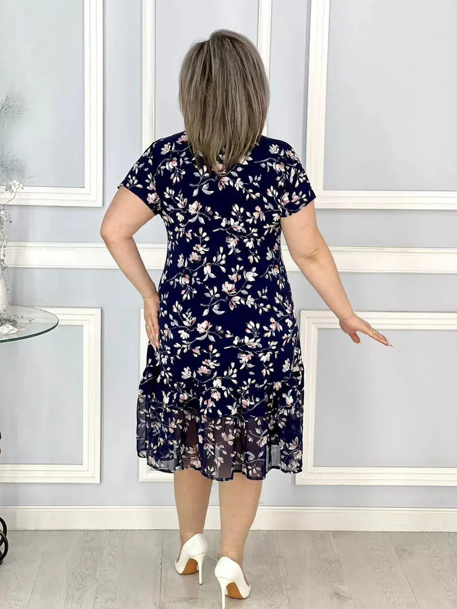 Nuevo vestido floral con escote en V-ES