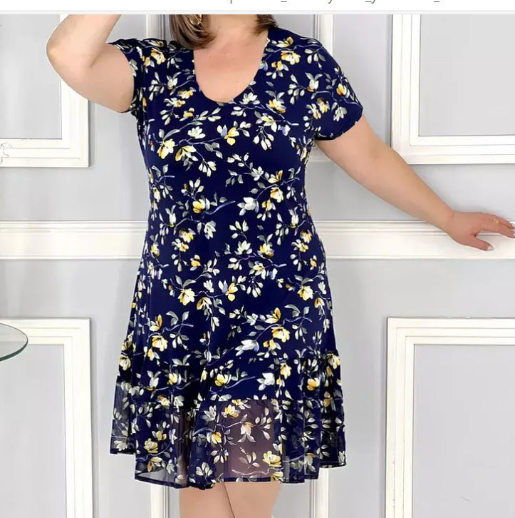 Nuevo vestido floral con escote en V-ES
