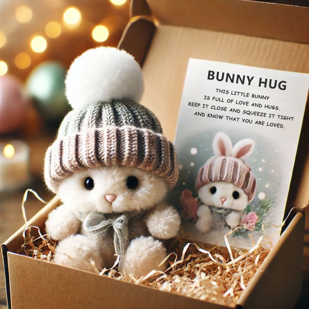 🐇Mini conejito abrazando un lindo regalo de Pascua🎁-ES