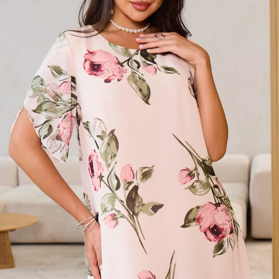 HOT 50% 👗 Šifónové šaty Blush Petal Glow-SK