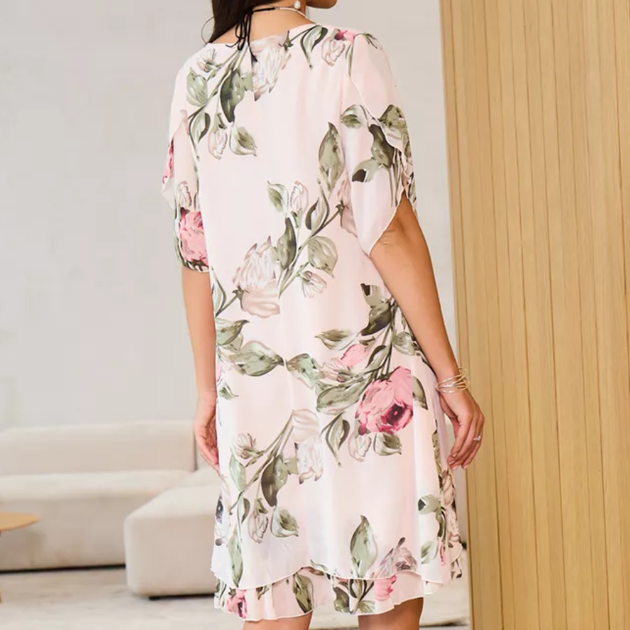 HOT 50% 👗 Šifónové šaty Blush Petal Glow-SK