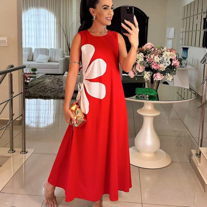 👗Vestido sin mangas de mujer con estampado floral 🌸-ES