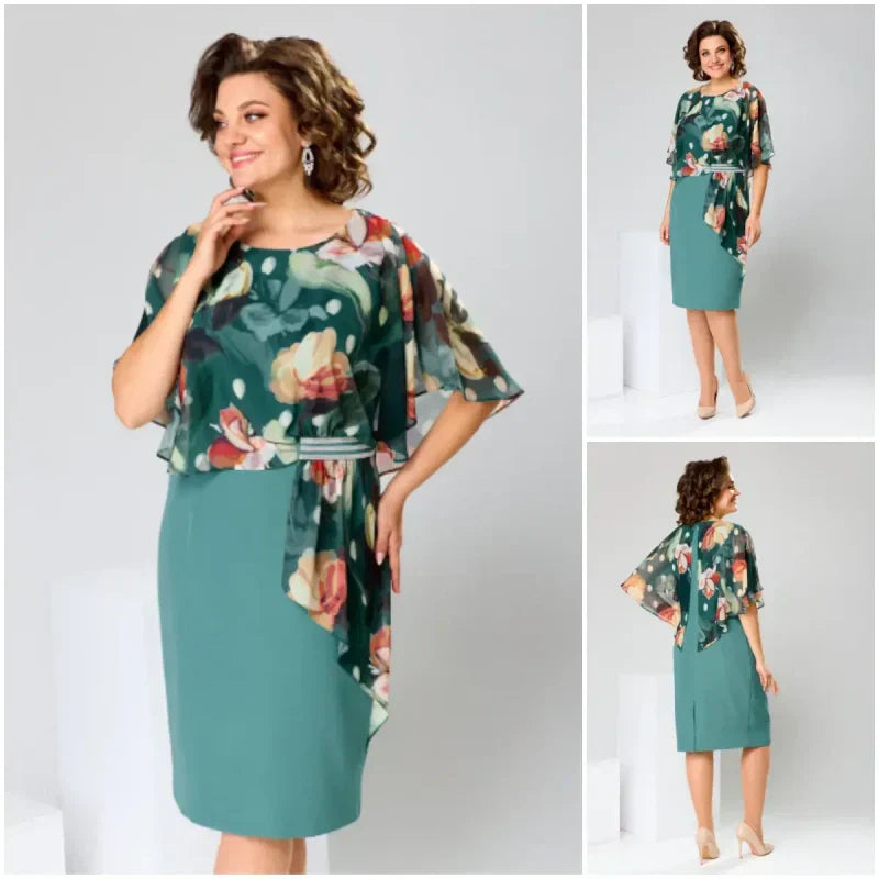 🌸 Elegantes vestidos florales de escote redondo para mujer-ES