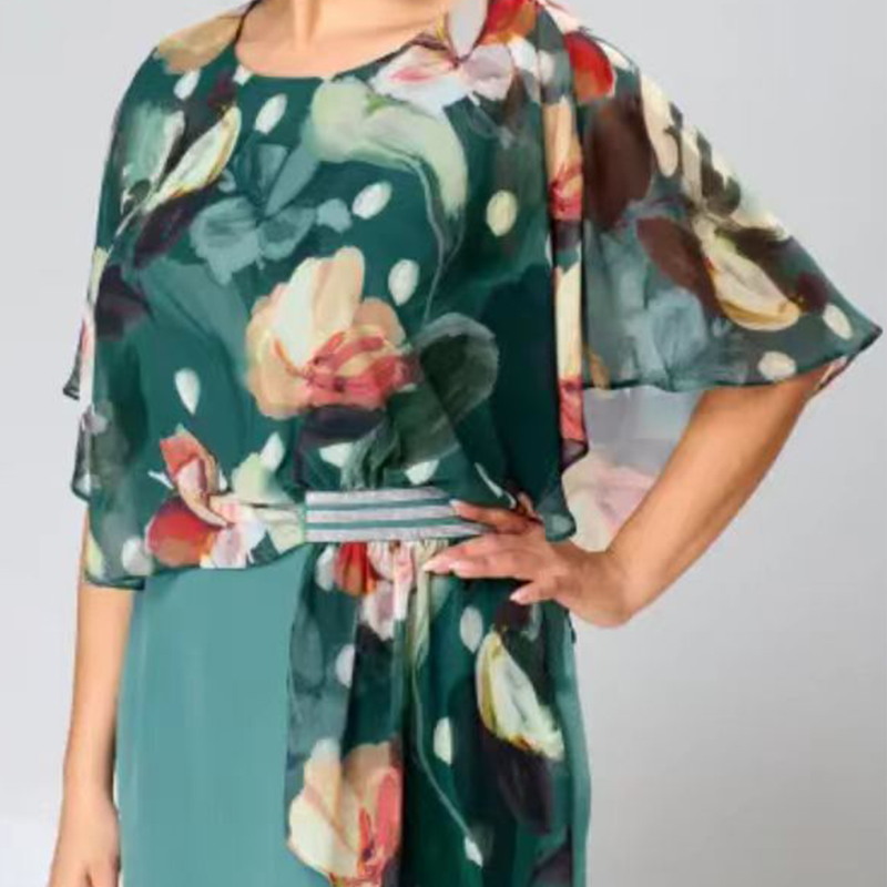 🌸 Elegantes vestidos florales de escote redondo para mujer-ES